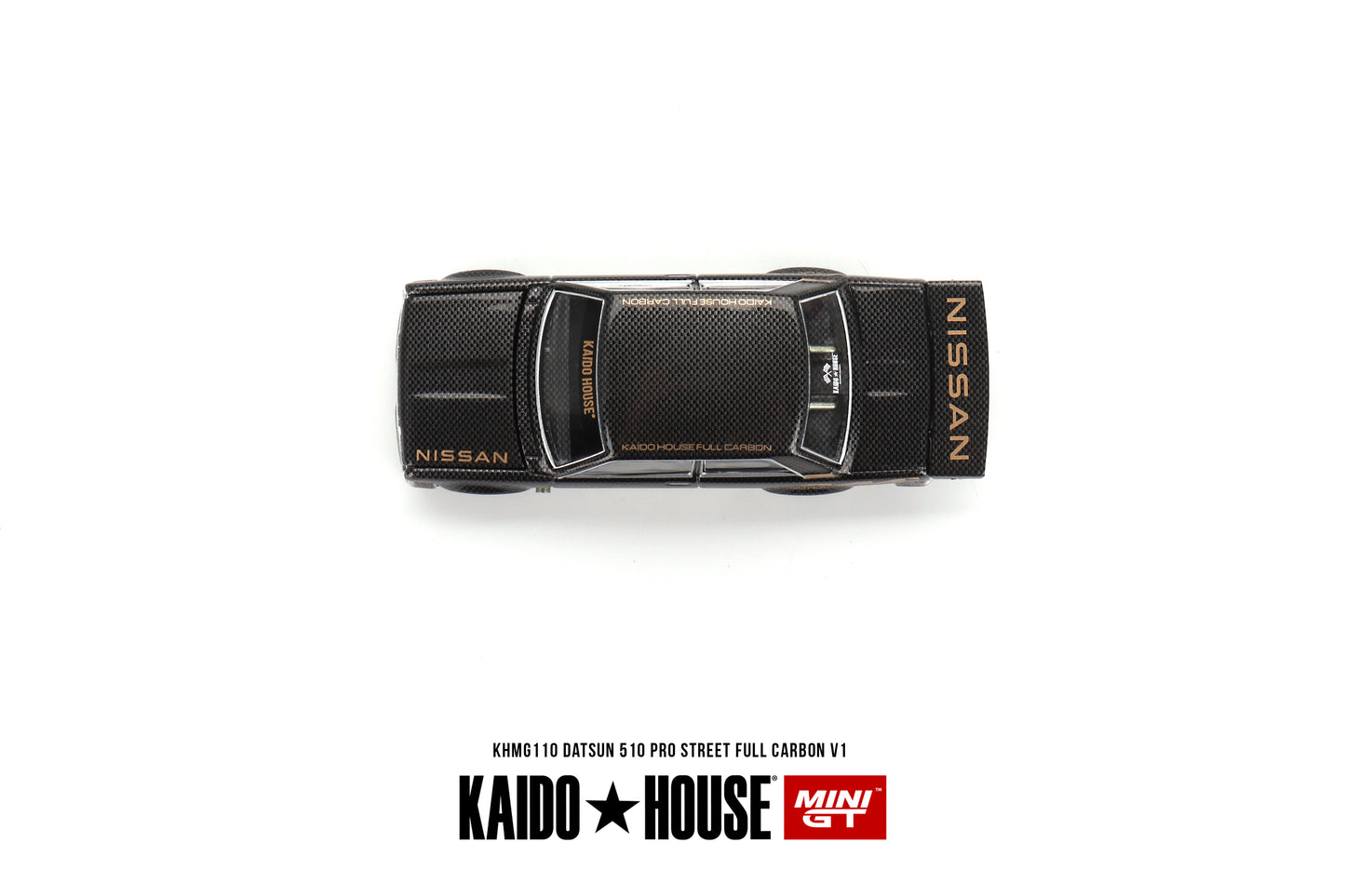 Kaido House x Mini GT 1:64 Datsun 510 Pro Street Full Carbon V1