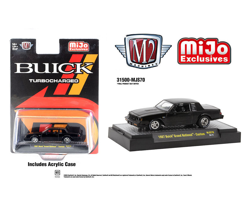 1987 Buick Grand National Custom Black Limited Edition to 5500 pieces Worldwide 1/64 Diecast Model