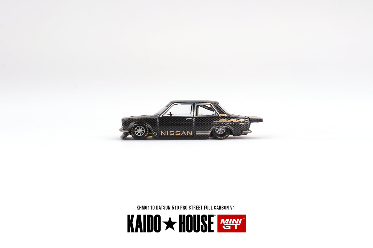 Kaido House x Mini GT 1:64 Datsun 510 Pro Street Full Carbon V1