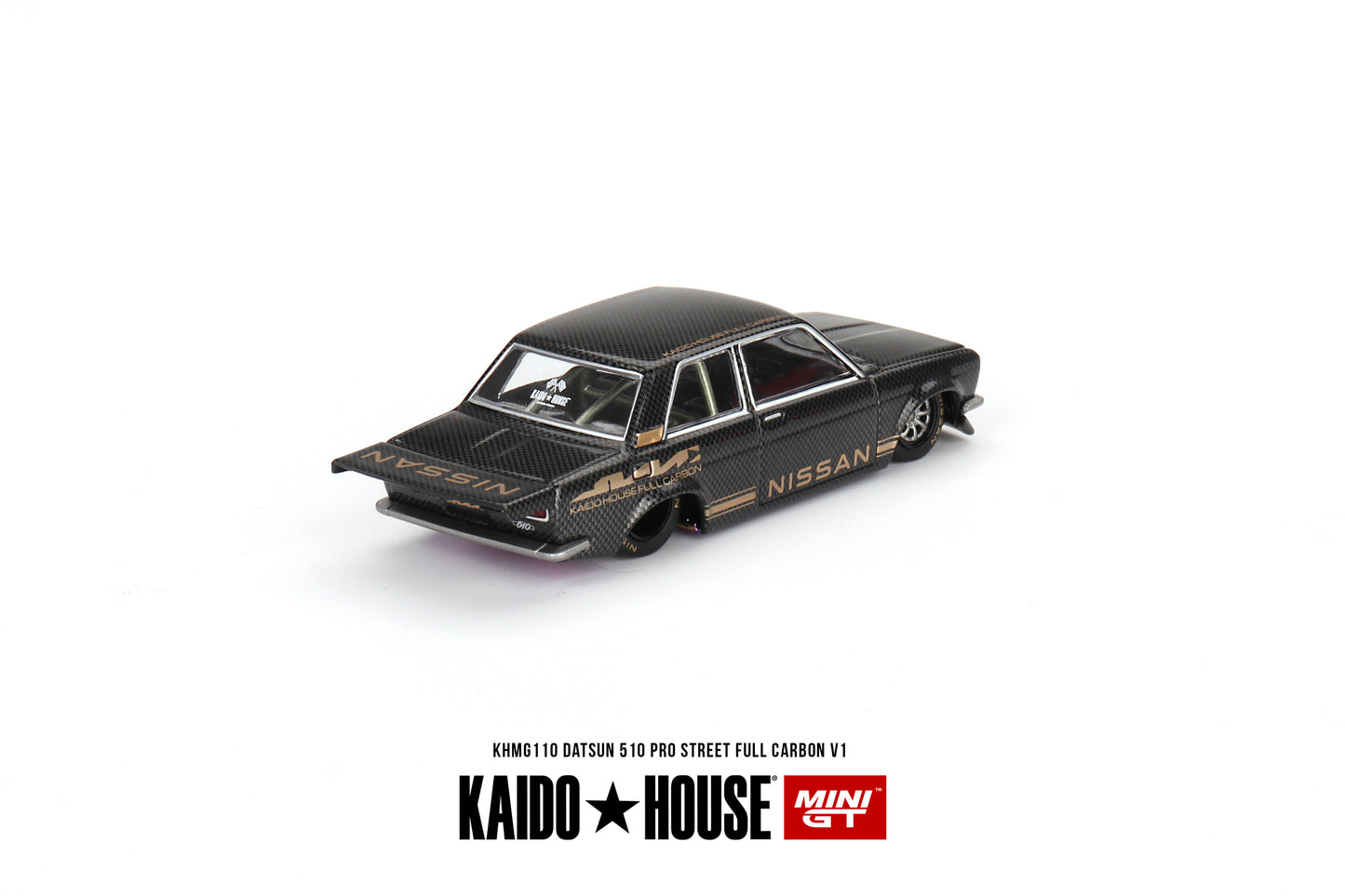 Kaido House x Mini GT 1:64 Datsun 510 Pro Street Full Carbon V1