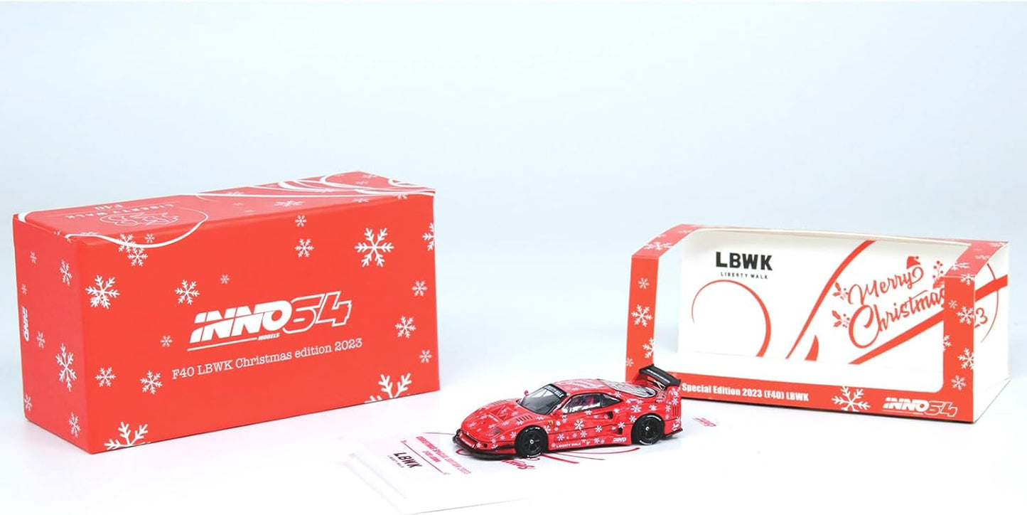 Inno64 1/64 F40 Red with Graphics Christmas 2023 Special Edition