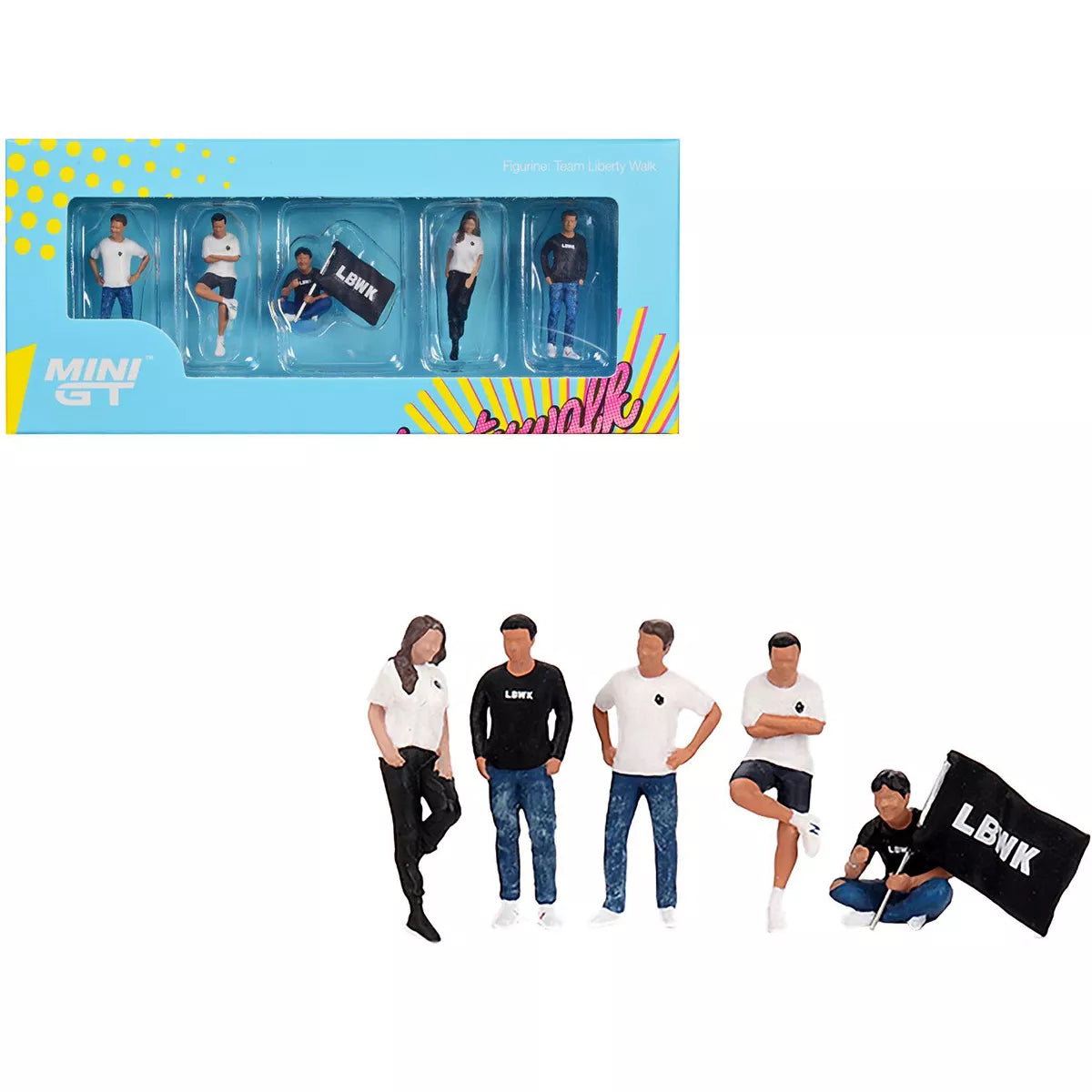 Mini GT 1/64 "Team Liberty Walk" 5 Piece Figure Set