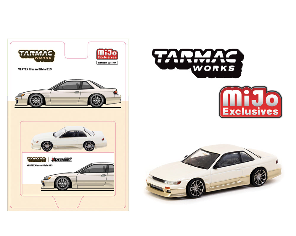 Nissan Silvia (S13) Vertex RHD (Right Hand Drive) White and Gold "Lamley Special Edition" "Global64" Series 1/64 Diecast Model