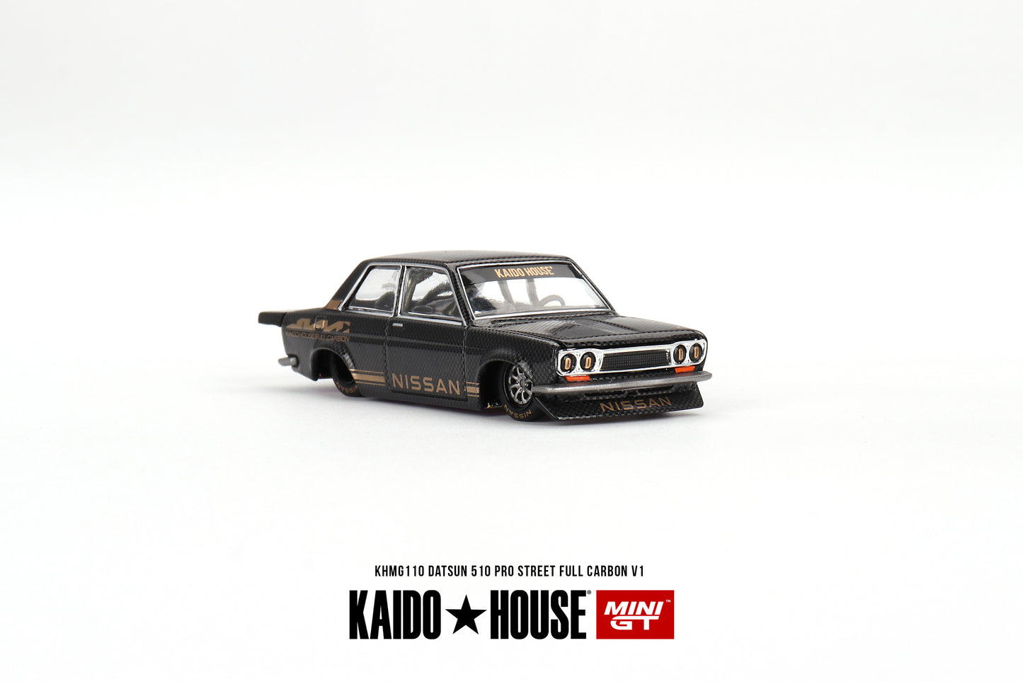 Kaido House x Mini GT 1:64 Datsun 510 Pro Street Full Carbon V1