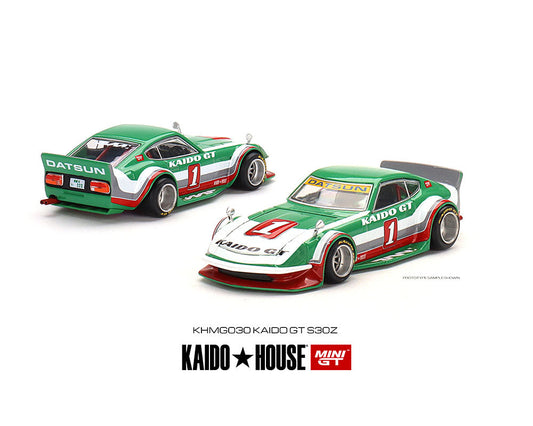 Kaido House x Mini GT 1:64 Datsun KAIDO Fairlady Z Kaido GT V2 Green With White