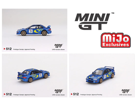 PRE-ORDER Mini GT 1:64 Subaru Impreza WRC97 1997 Rally Sanremo Winner #3 New Tooling