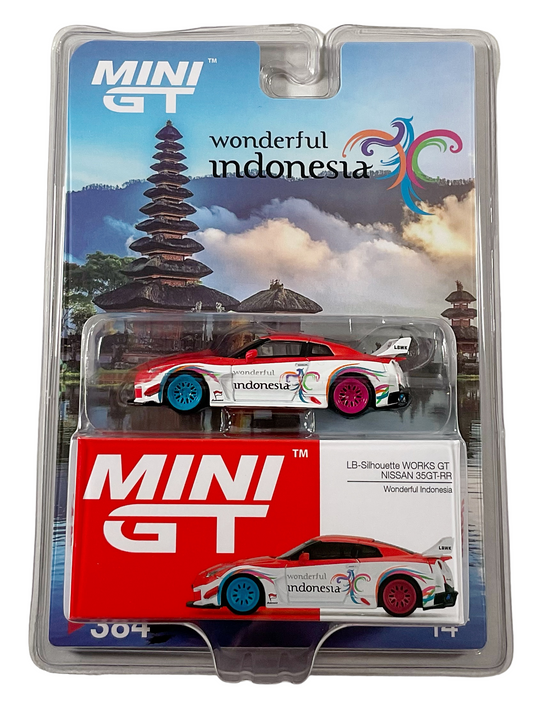 Mini GT 1:64 Indonesia Exclusive LB-Silhouette WORKS GT NISSAN 35GT-RR Ver.1 Wonderful Indonesia
