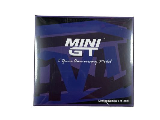 Mini GT 1:64 Nissan Skyline GT-R (R34) V-Spec II MINI GT Digital Camouflage Purple MINI GT 5 Years Anniversary Model
